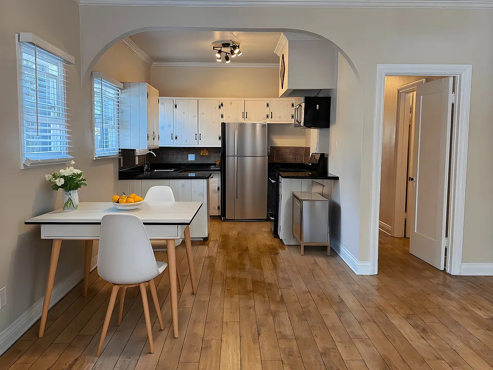 Kitchen , dinning area. All new appliances.
Hallway to the bedrooms.