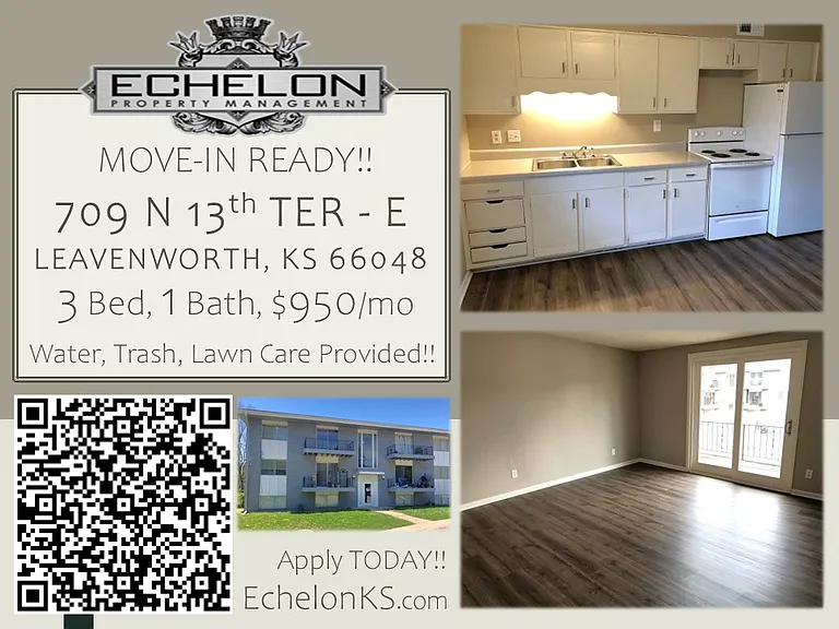 3 Bed, 1 Bath, Upper Terrace Level