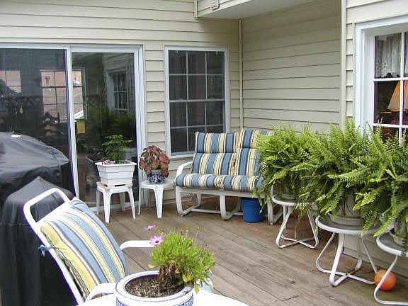 Deck is accessible from sunroom or kitchen.