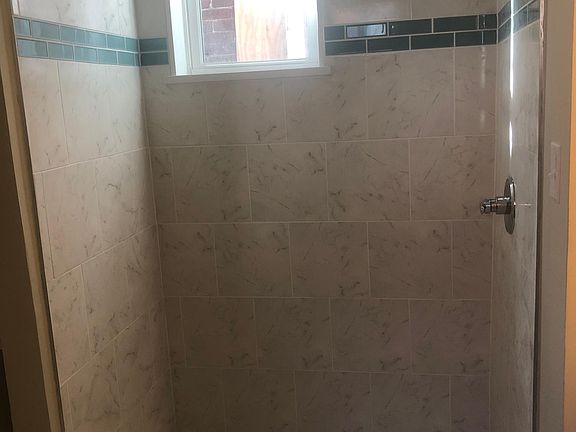 Large, tiled shower