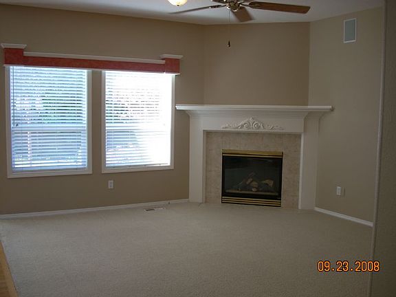 Living room with fireplace