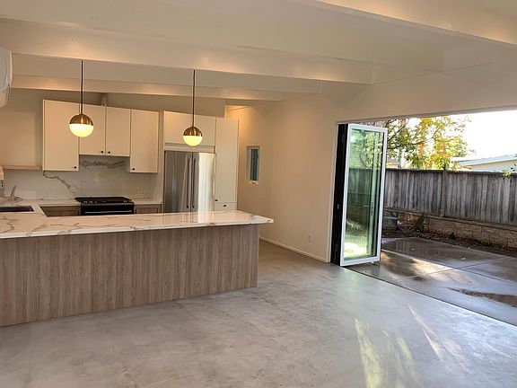 From the living room towards the kitchen