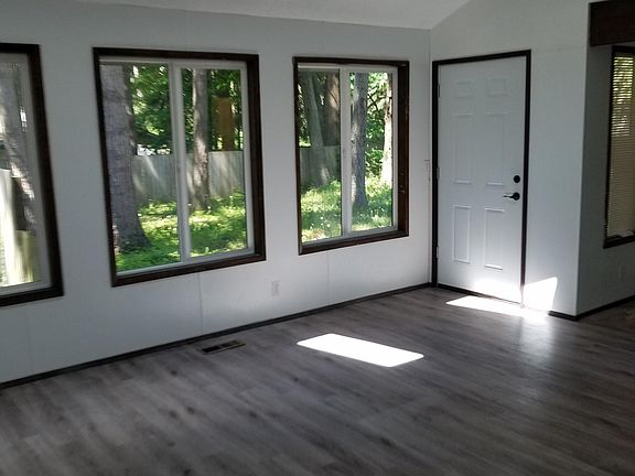 Family room with skylights