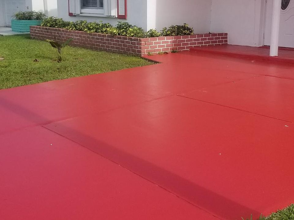 Newly Painted Driveway