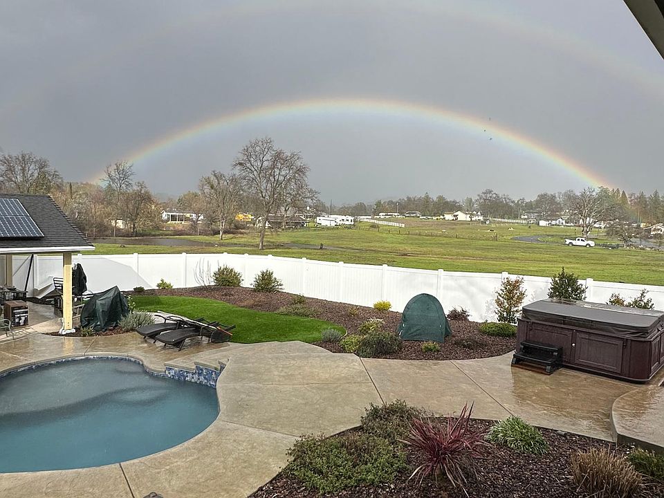 Standing on deck looking over pasture