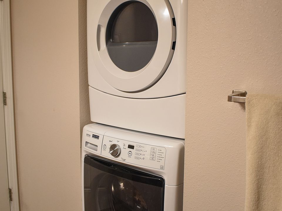 washer & dryer in bathroom