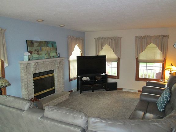Gas fireplace in living room