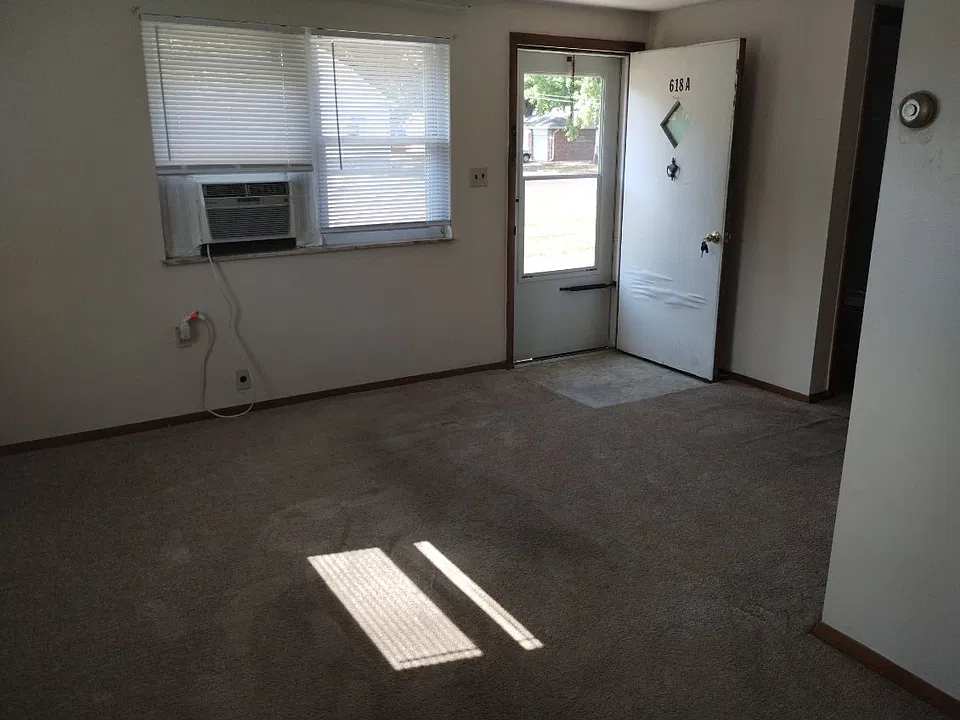 LIving room with window a/c