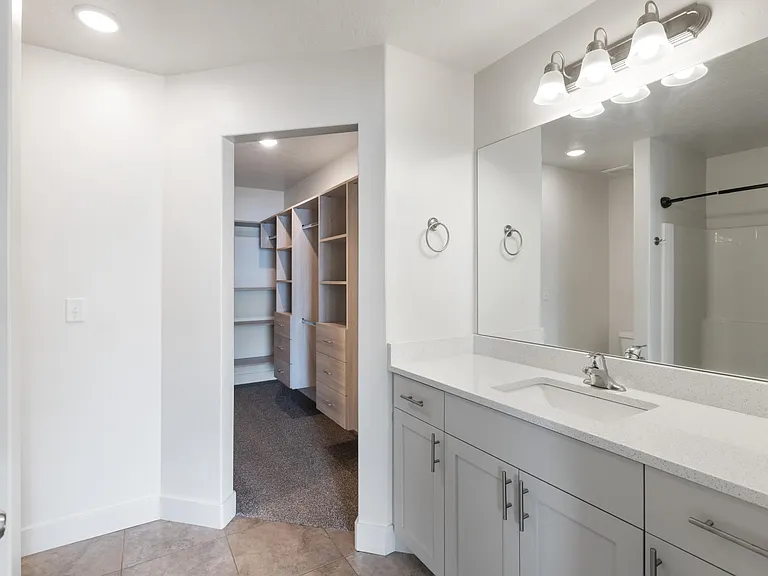 Master Bath with Walk-in Closets