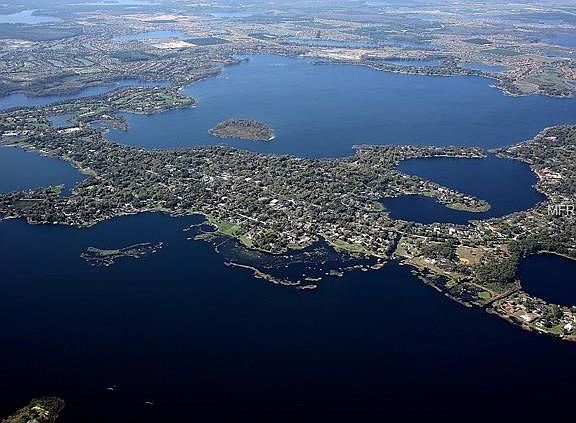Property is just left of photo center, on Lake Butler and across from Bird Island.