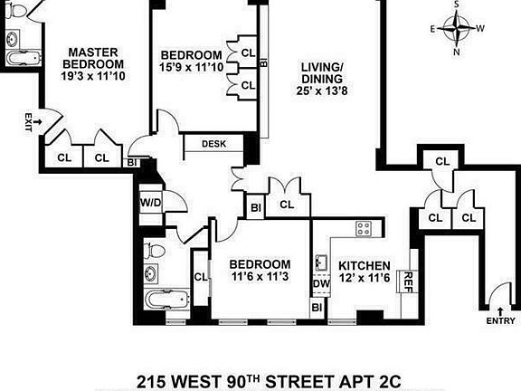 2nd image of 215 W 90th St APT 2C