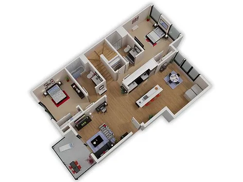 Floor plan B1 + Garage