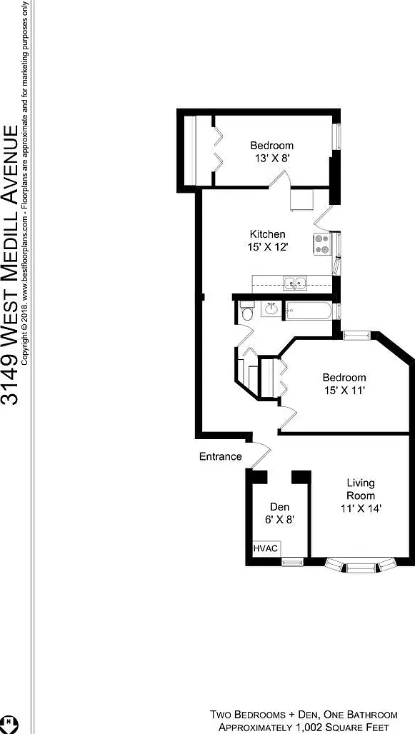 2 bed, 1002 sqft, $2,550 — Photo 2