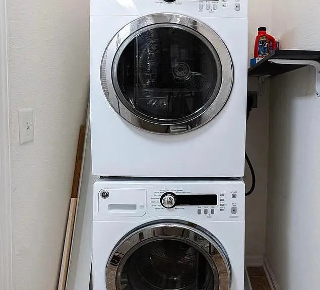Full size washer and dryer in unit