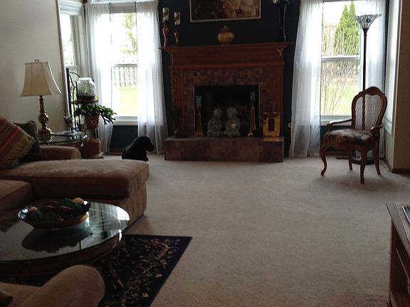 liv room w vaulted ceiling