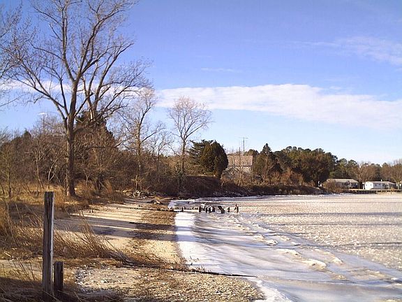 beach in front of house (winter)
