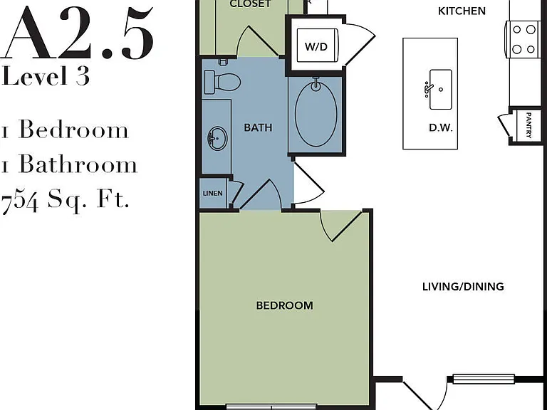 A2.5 floor plan Broadstone Bryson