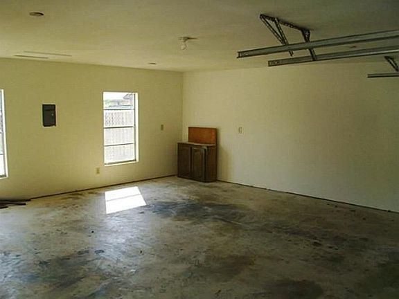 Garage with shelving