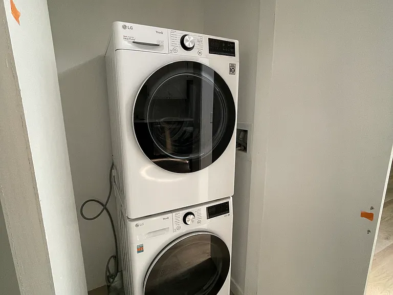 Washer/dryer in the apartment.