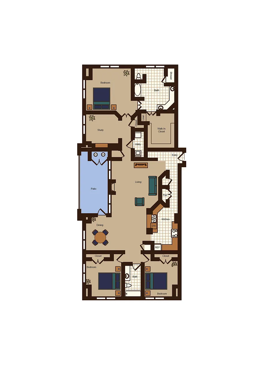 Floor plan D1PR