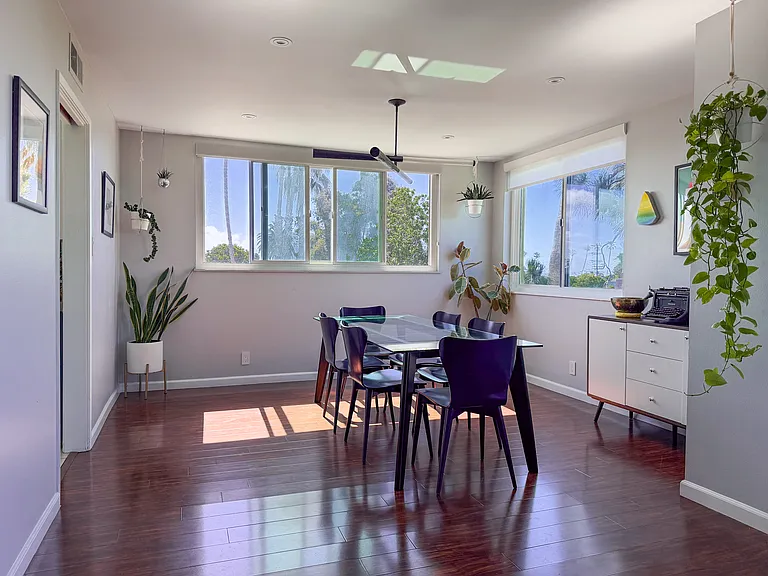 Spacious dining area with great light