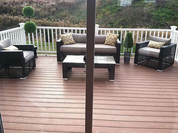 Walkout deck with steps 