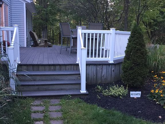 Back Trex Deck and Stairs