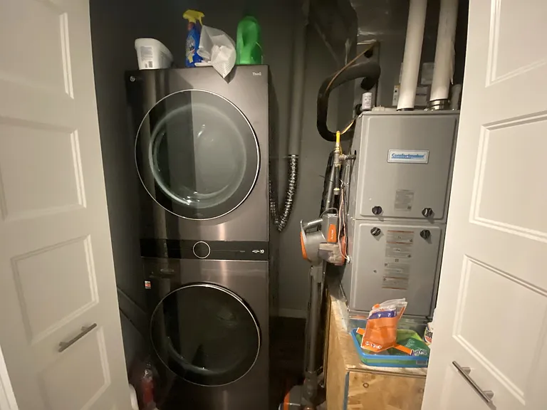 In unit washer and dryer