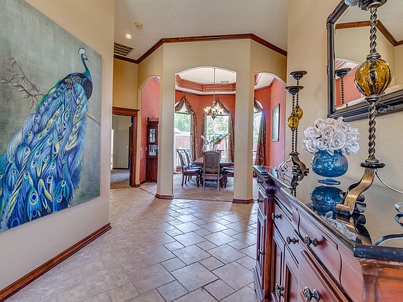 Front foyer w/custom tile