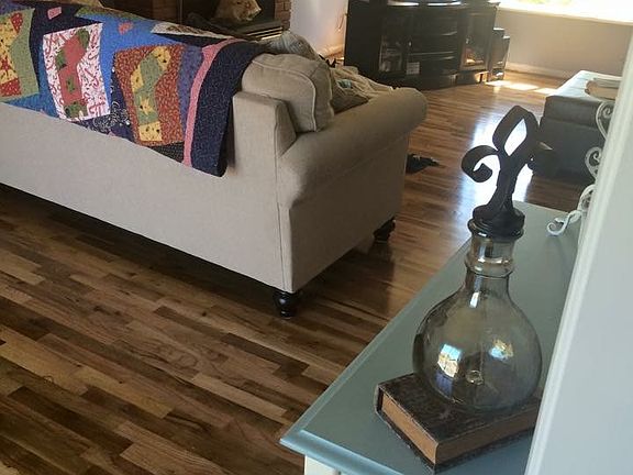 Living room and fireplace