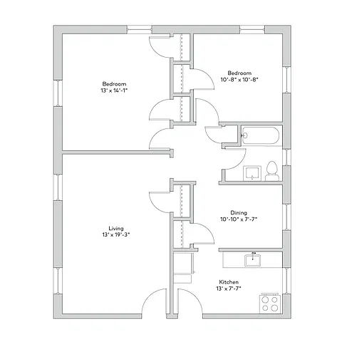 Floor plan RTG-2b1b