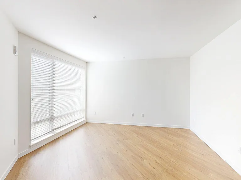 Apartment Living Room with Wood-Style Flooring.