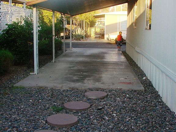 2 car parking space on cement.