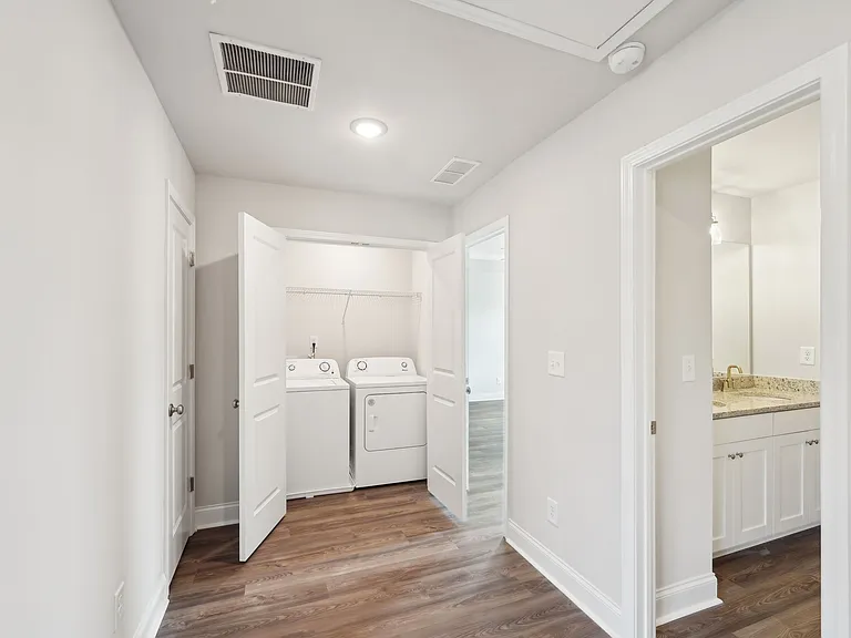 Full size washer and dryer in every home.