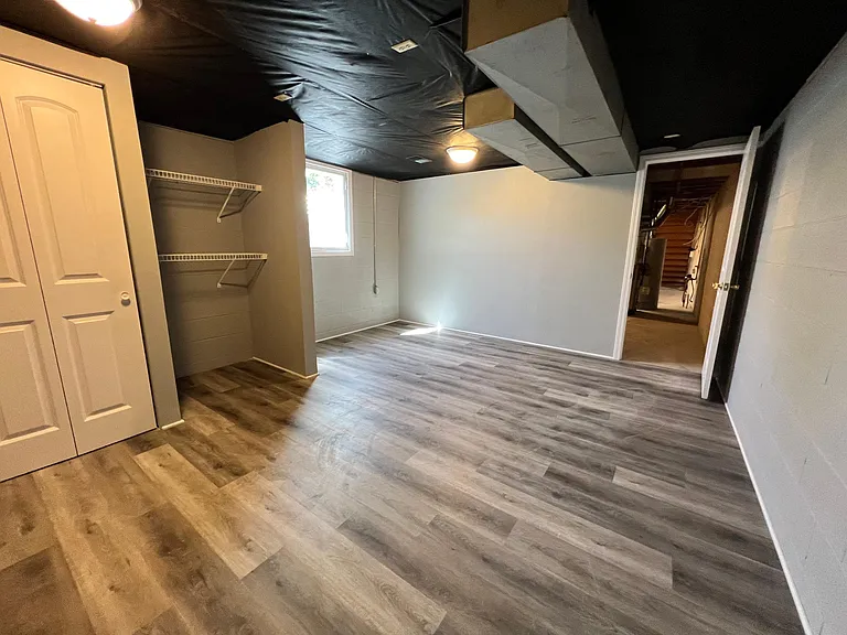 newly completed 4th bedroom in lower level