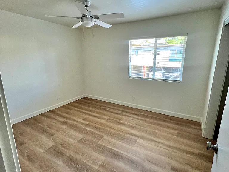 Back Bedroom, Large Closet, New Ceiling Fan