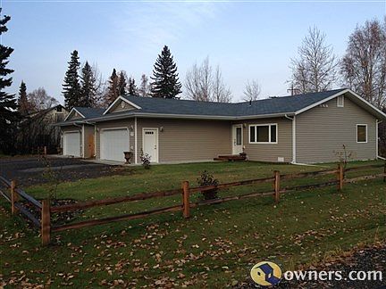 Duplex from corner shows one side of duplex
