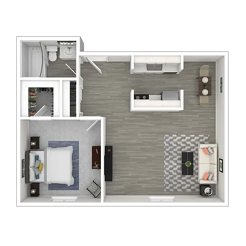 Floor plan 1x1R