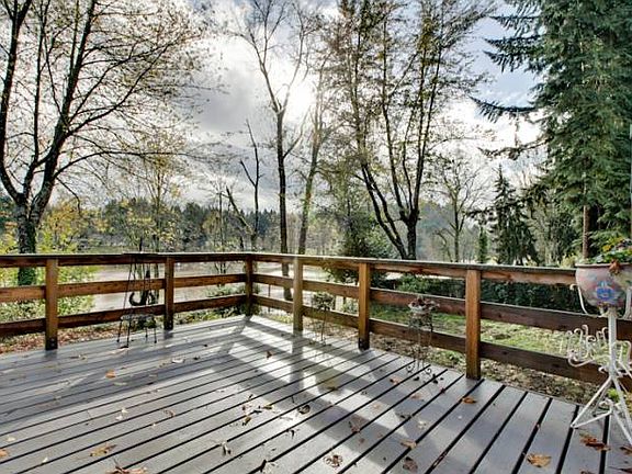 Deck overlooking river