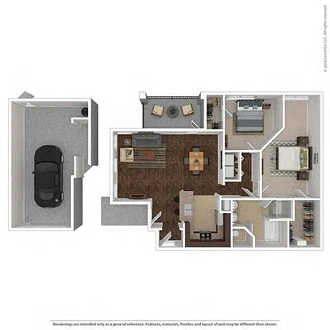 Floor plan Electra - with attached garages