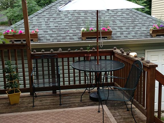 Back deck relaxing