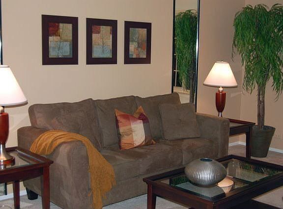 living room; oak floor under carpet