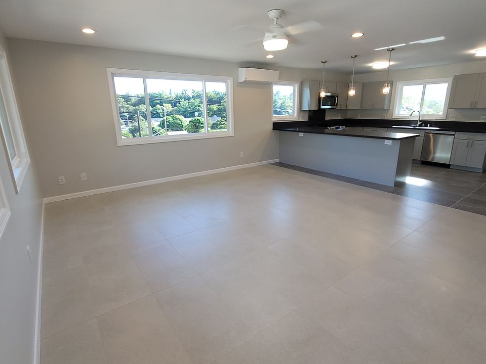 Upstairs kitchen and living/dining area
