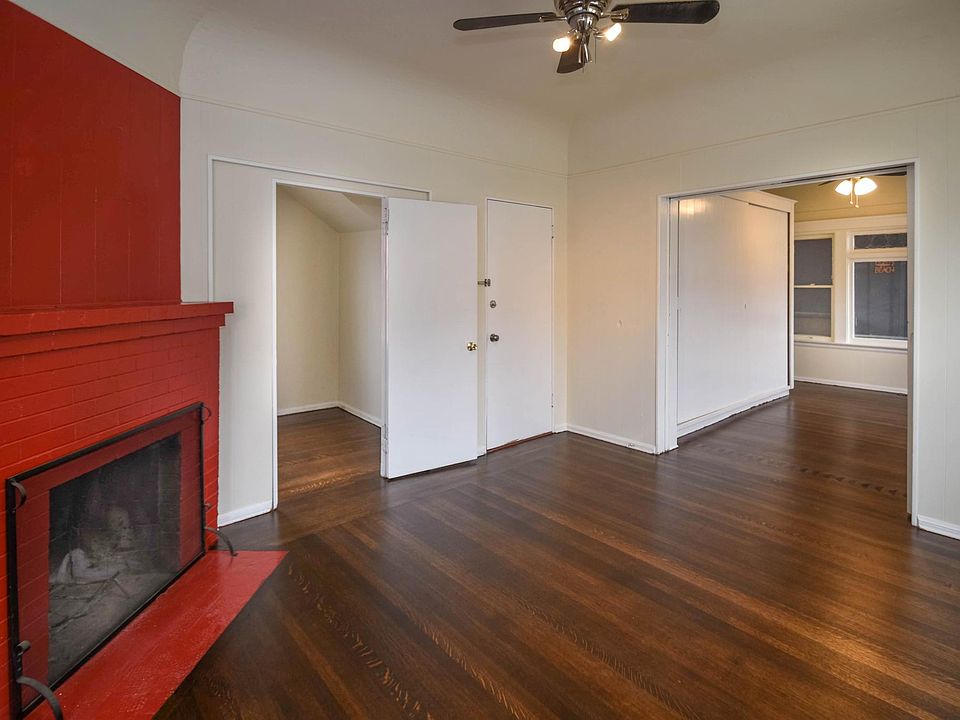 Living room with cozy fireplace