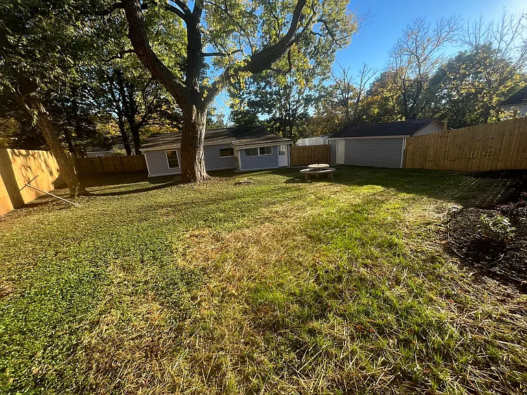 Large private back yard.