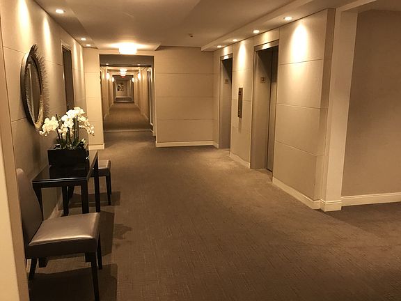 Two main elevators. There is a third cargo elevator.