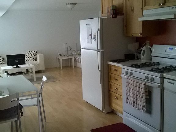 View of the unit from the kitchen looking into the living area