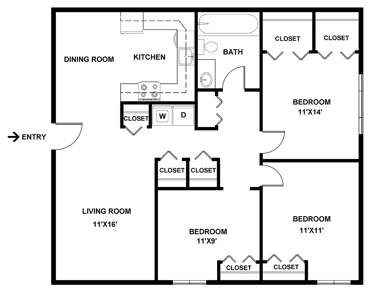 Floor plan 3 Bedroom