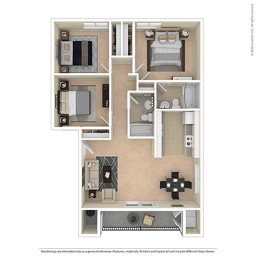 Floor plan 3 Bed x 2 Bath