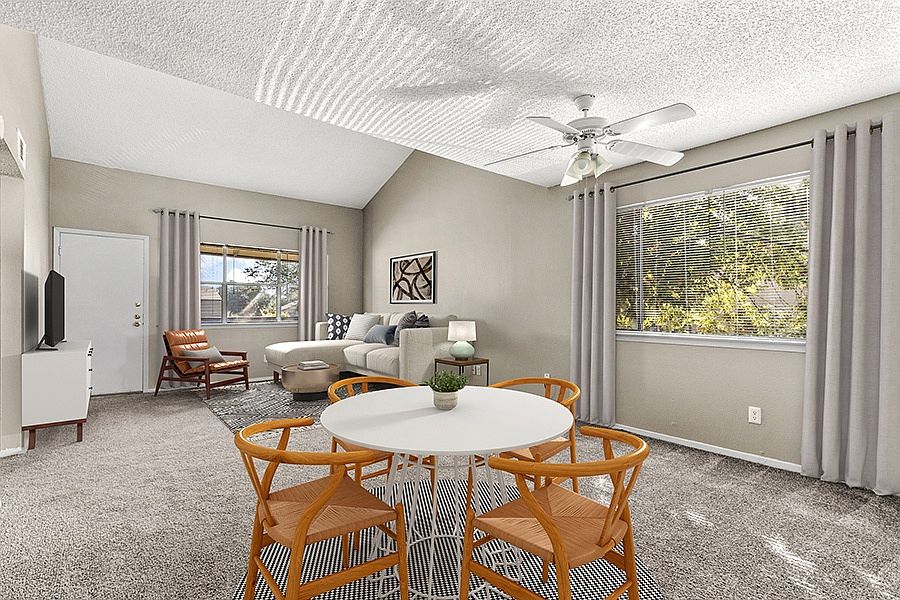 Dining Area offset from Living Space in Select Floor Plans